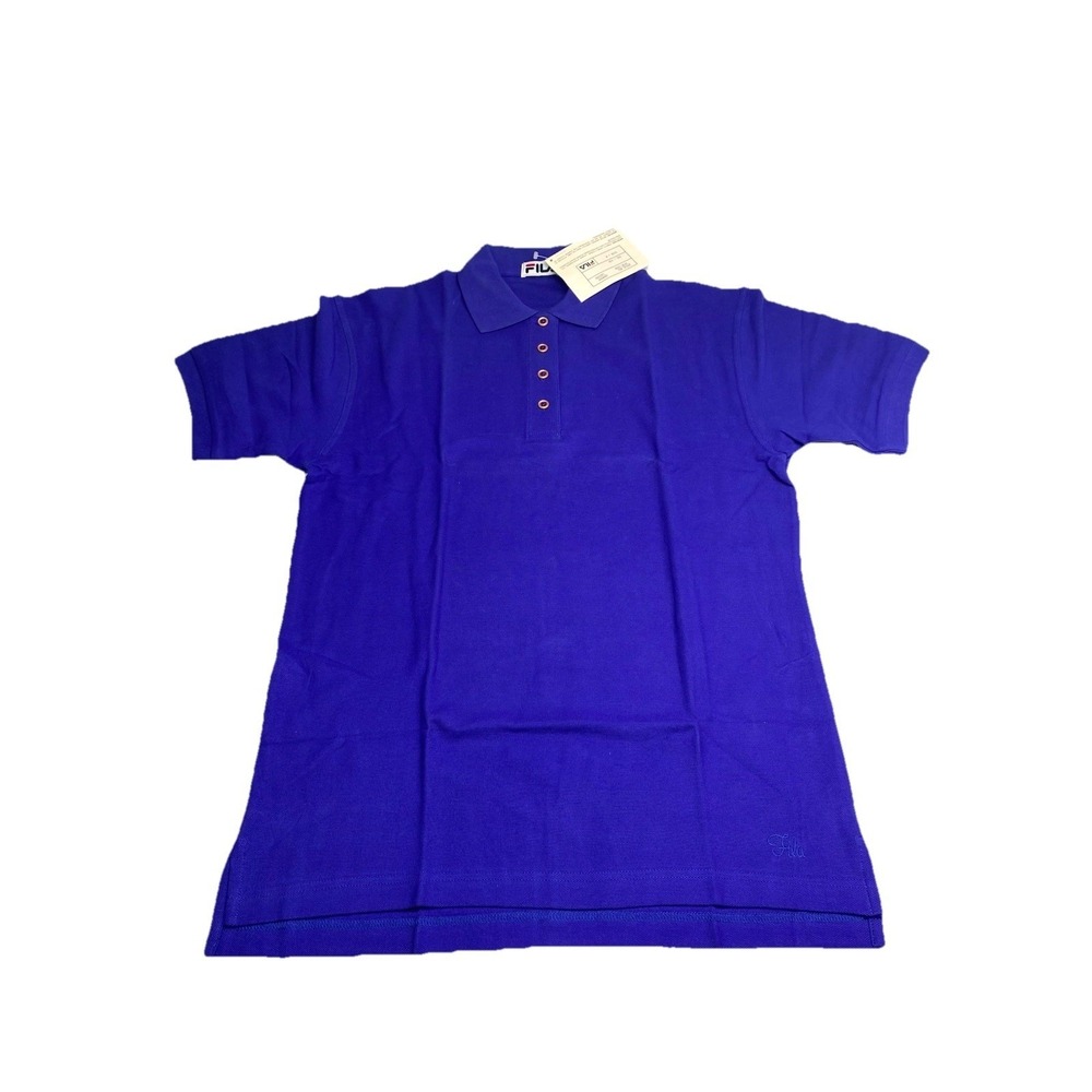 Vintage Fila Womens Royal Blue Cotton Polo Shirt 1430.1428 Size M NWT